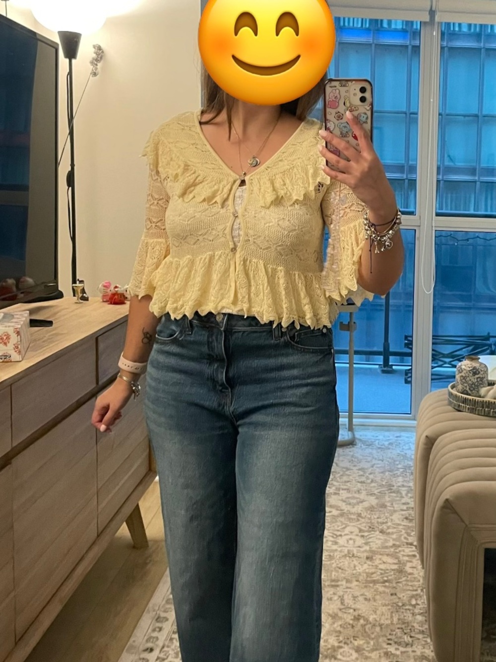 Lace 3/4 sleeves blouse from Zara